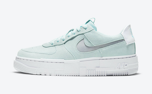 Air Force 1 Pixel Covered in Mint Green SUEDE 36-45-7be9bc9f